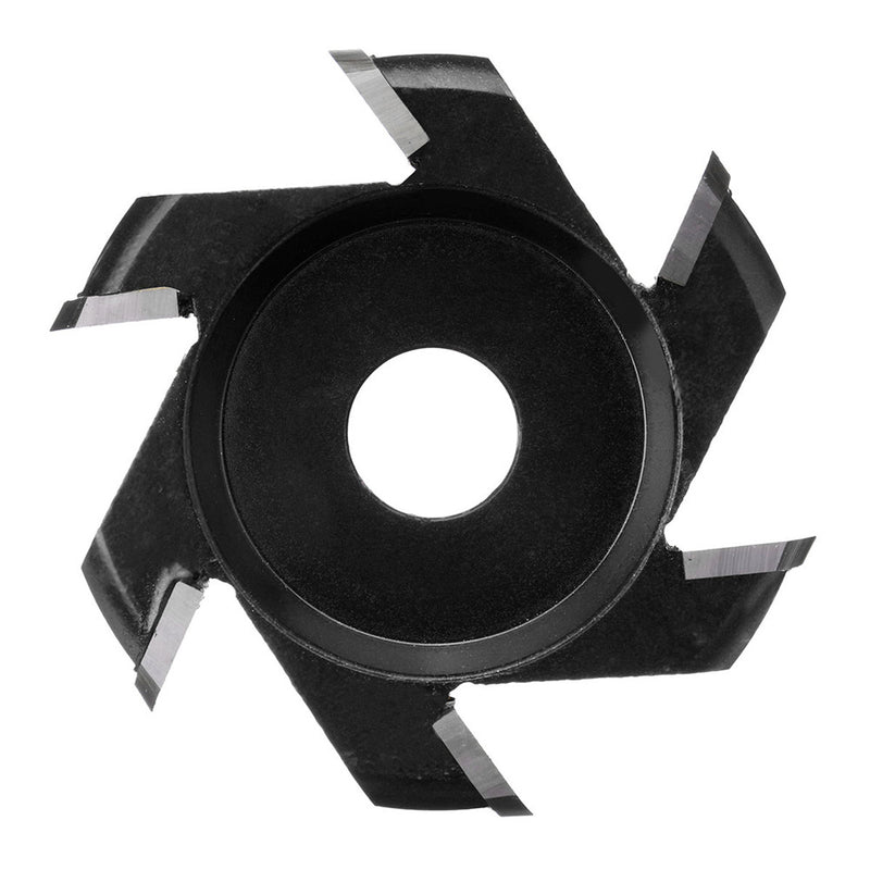 75-100mm Diameter 16mm Bore Black Hexagonal Blade Power Wood Carving Disc Angle Grinder Attachment