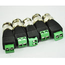 5Pcs Coax CAT5 To CCTV Coaxial Camera BNC Male Video Balun Connector N3C1