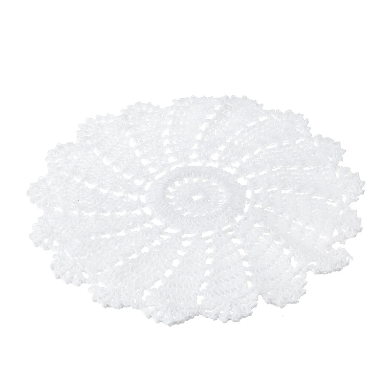10Pcs/Set Hand Crocheted Doilies Cotton Woven Round Cup Dish Table Tablecloth Placemat Decorations