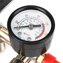 90-120PSI Air Compressor Pressure Switch Control Valve Manifold Regulator Gauge
