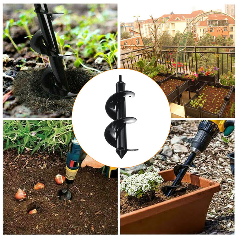 9 to 18 Inch Earth Planter Spiral Auger Drill Bit Post Hole Digger Power Garden Auger Kit