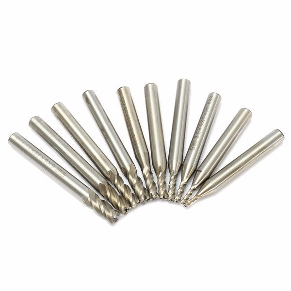 10pcs 1.5-6mm 4 Flute End Mill Cutter 6mm Shank Straight Shank Drill Bit