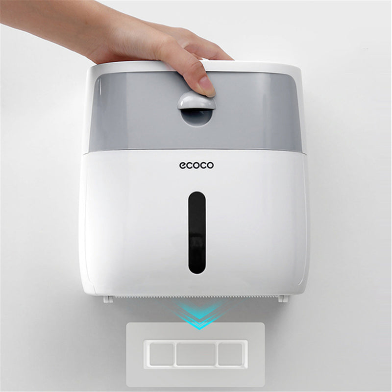 Toilet Paper Holder Creative Plastic Wall Mounted Tissue Storage Box Bathroom Decor