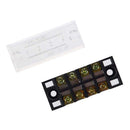 2 Pcs Double Row 4 Position Covered Screw Terminal Strip H3E6