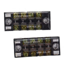 2 Pcs Double Row 4 Position Covered Screw Terminal Strip U9Y4