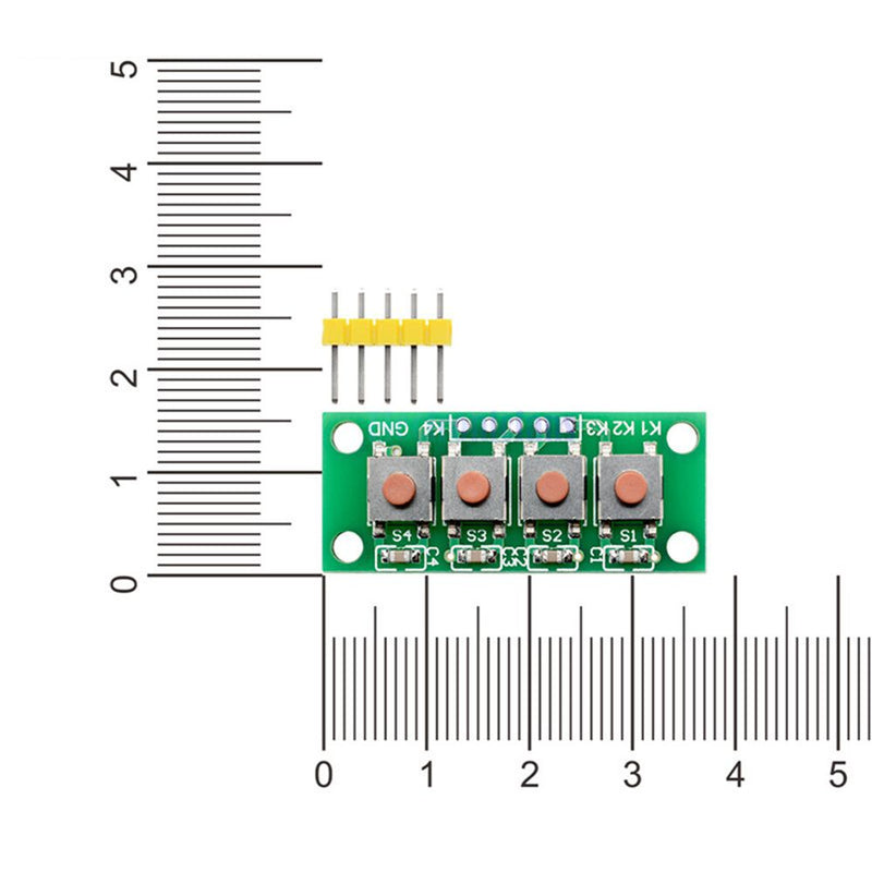 20pcs 1x4 4 Keys Button 5 Pin Keypad Keyboard Module Mcu Board for  Student Class Design Graduation Project Ex