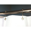 Polished Chrome Rolling Shower Curtain Rings - Set of 12 Heavy Duty Hooks L2F1
