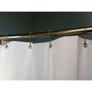 Polished Chrome Rolling Shower Curtain Rings - Set of 12 Heavy Duty Hooks L2F1