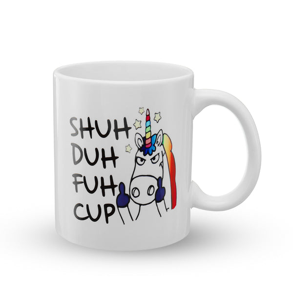 Shuh Duh Fuh Cup Funny Unicorn Mug Gift Coffee Mugs for Coworkers Office Home Present