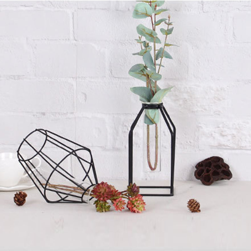 Glass Test Tube Flower Plant Pot Vases Fairy Hydroponic Vase Terrarium Container