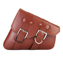 Pair Motorcycle Saddle Side Leather Bags Tool Pouch Universal For Harley