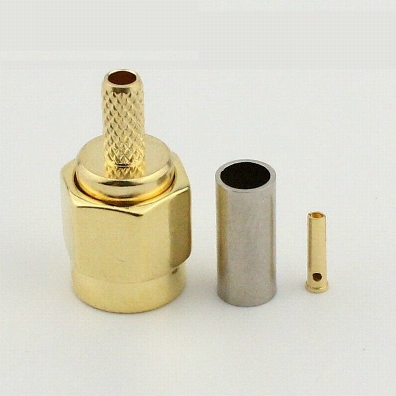 10pcs RP-SMA Female Jack RF SMA Connector for 50-1.5 For RG174 RG316 LMR100 coaxial Cable