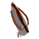 New Fashion Stripe Design Women Street Snap Candid Tote Single Shoulder Can