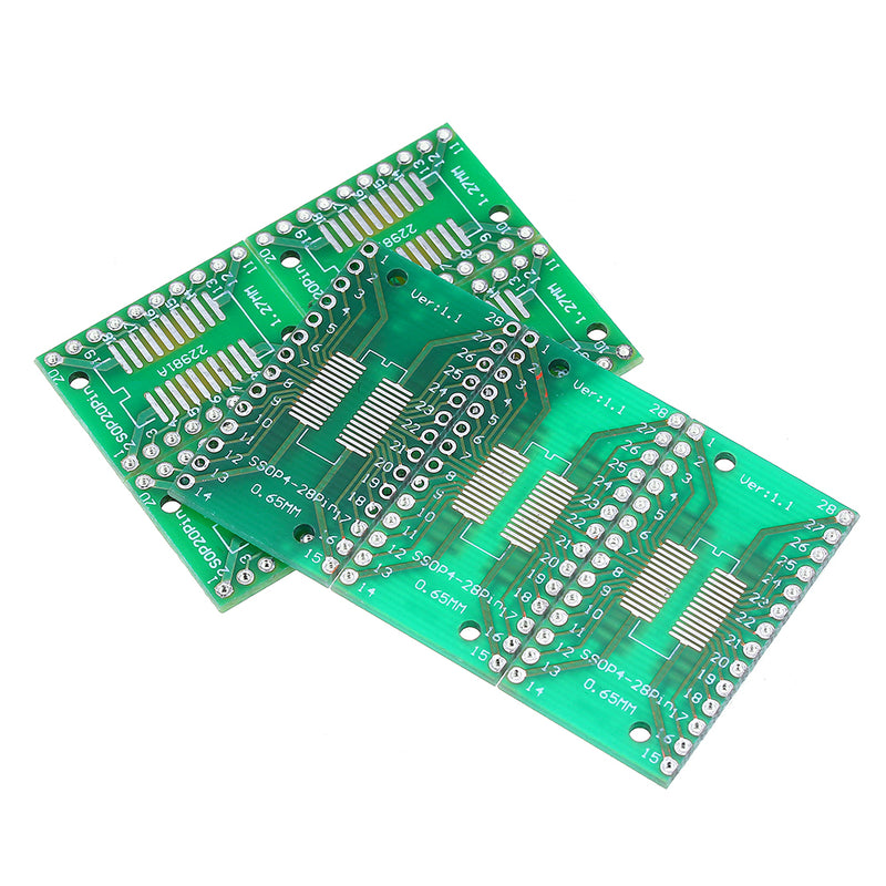 35Pcs 7 Values Each 5 PCB Board Kit SMD Turn To DIP SOP MSOP SSOP TSSOP SOT23