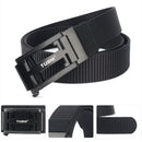 TUSHI 125cm x 3.4cm Zinc Alloy Buckle Men Tactical Belt Nylon Casual Belts