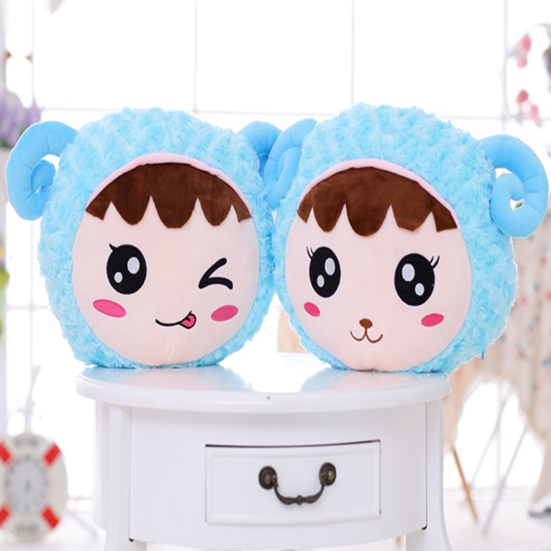 Flashing Plush Enoji Pillow Stuffed Led Light Cute Sheep Toy Luminous Pillow Colorful Animal Doll