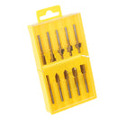 10Pcs 3mm Titanium Coated HSS Router Bit Set 3mm Shank Burr Rotary File Wood Milling Cutter Tool