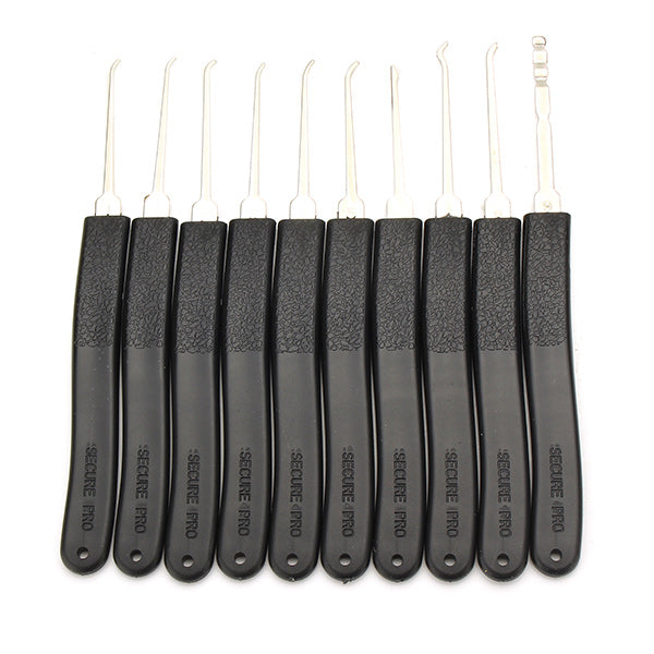 Transparent Inner Visual Padlock Practice Set with 10Pcs Unlocking Lock Pick / Key Lock Pick Tools