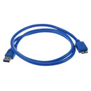 SuperSpeed USB 3.0 Cable, Type A to Type B Micro, M / M, 3 FT, Blue