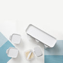 HELLO LIFE 3PCS/Set 370ml Drawer Type Flavouring Tool Clear Salt Canister Sauce Storage Box Container