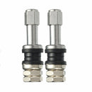 2X Universal TR43E Metal Clamp-in Tubeless Tyre Tire Wheel Schrader Valve Stem