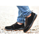 TENGOO Men's Safety Shoes Steel Toe Work Sneakers Slip Resistant Waterproof Breathable Hiking Climbing Running Shoes