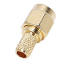 5pcs SMA Male Plug RF Coaxial Connector Crimp for RG58 RG142 RG400 LMR195