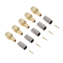 5pcs SMA Male Plug RF Coaxial Connector Crimp for RG58 RG142 RG400 LMR195