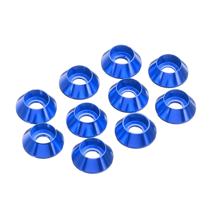 Suleve M2AN2 10Pcs M2 Cup Head Hex Screw Gasket Washer Nuts Aluminum Alloy Multicolor Optional