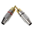 2 x RCA Male Plug Audio Video Coaxial Cable Connectors AV Adapters