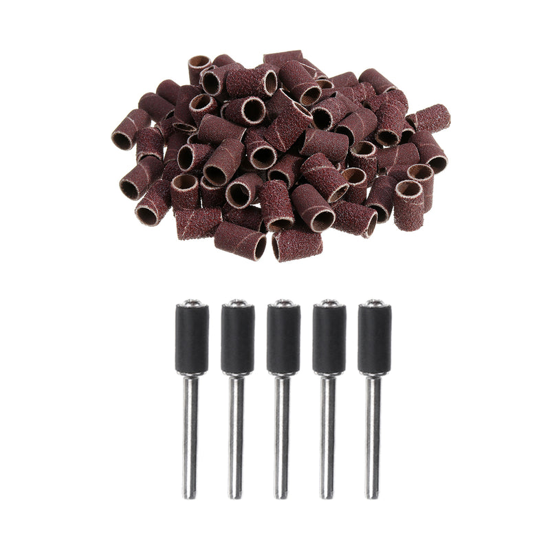 97Pcs Sanding Band Drum Sleeves Sandpaper Ring Set Mandrels Rotary Tool DIY