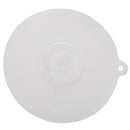 12cm 4.7" Diameter Clear White Silicone Cup Cover Knob Airtight Cap Lid V6J5