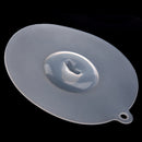 12cm 4.7" Diameter Clear White Silicone Cup Cover Knob Airtight Cap Lid V6J5