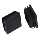40mm x 40mm Plastic Square Tube Inserts End Blanking Caps Black 10 Pcs M3T8