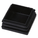 40mm x 40mm Plastic Square Tube Inserts End Blanking Caps Black 10 Pcs M3T8