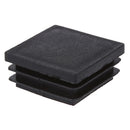 40mm x 40mm Plastic Square Tube Inserts End Blanking Caps Black 10 Pcs M3T8