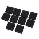 40mm x 40mm Plastic Square Tube Inserts End Blanking Caps Black 10 Pcs M3T8