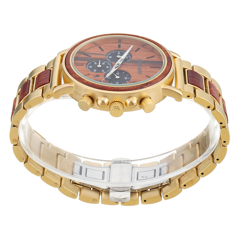BOBO BIRD Luxury Wooden Wristwatches Date Display Fashion Men Quartz Watch