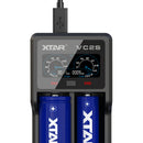 XTAR VC2S 2 Slots Colorful VA LCD Screen USB Charging Battery Charger & Power Bank With  Adjustable