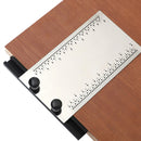 Drillpro Stainless Steel 6 Inch Marking T-Ruler Inch Type Hole Positioning Measuring Ruler Woodworking Scribing Marking Ruler