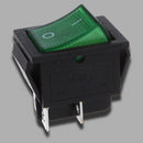 Green Light 4 Pin DPST ON/OFF Snap in Boat Rocker Switch 16A/250V 15A/125V