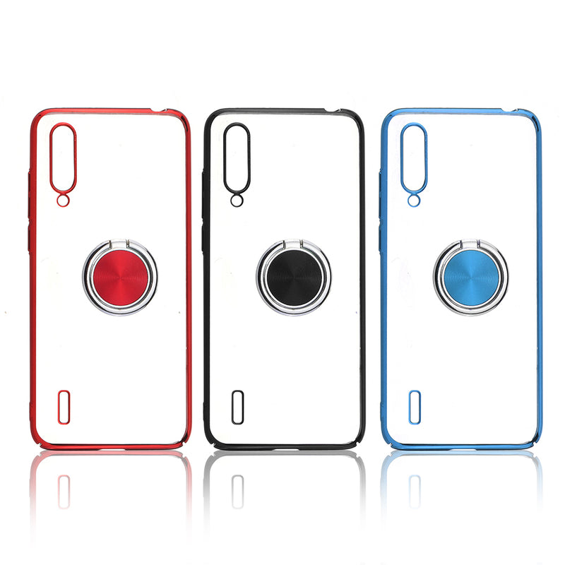 Bakeey Plating Transparent Ultra-thin with Finger Ring Holder Shockproof PC Protective Case for Xiaomi Mi A3 / Xiaomi Mi CC9e