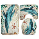 Bathroom Toilet Camping Mat Set Non Slip Carpet Rug PVC Seat Cover Cushion Home Decorations