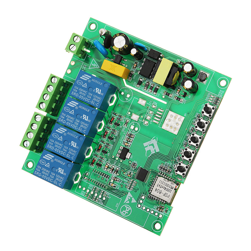 AC 220V 10A Control Smart Switch Point Remote Relay 4 Channel WiFi Module Without Shell