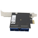 SSU N014S+PW4 PCI - E to USB 3.0 Expansion Card with Front - Facing 19 / 20 Pin Interface for Desktop Computer