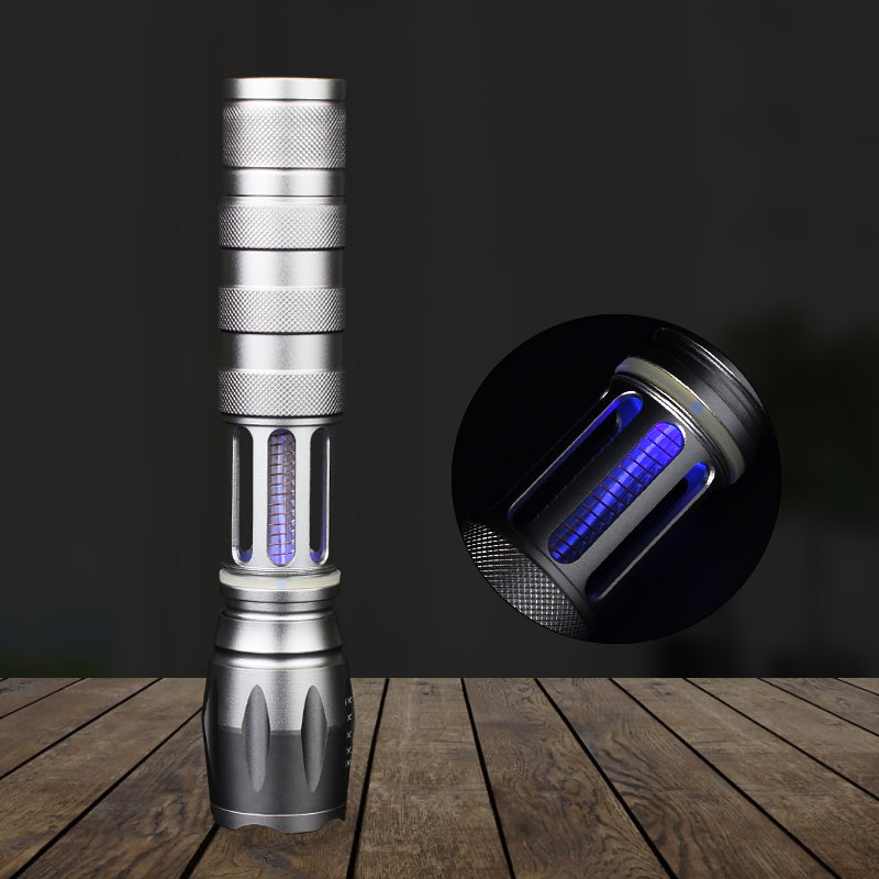 XANES GM1173 800 Lumens Zoomable Repellent Flashlight AAA Battery 6 Modes Torch Light Camping Hunting Portable Work Lamp Mosquito Lamp