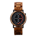 BOBO BIRD Creative Night Vision Wooden Watch Colorful LED Unique Time Display Men Quartz Watch