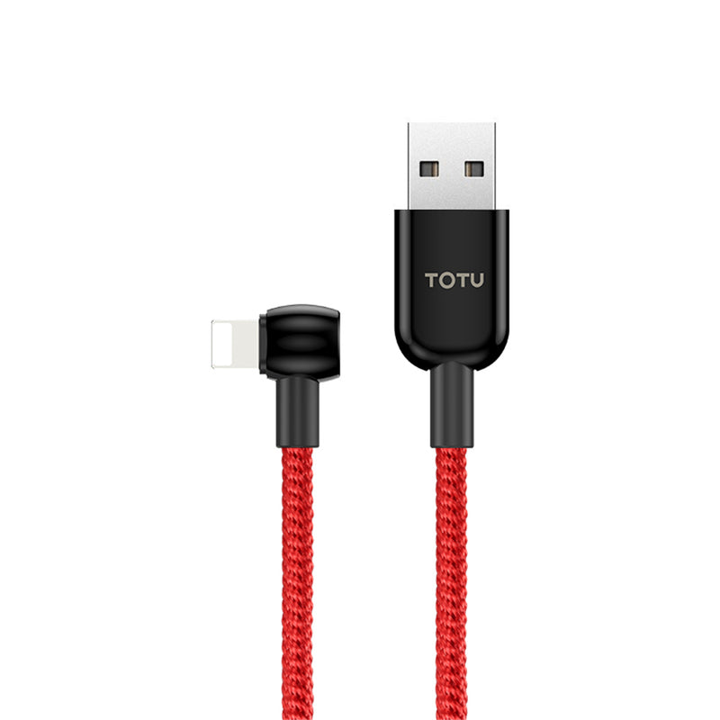 TOTU 2.4A Lightning LED Indicator Fast Charging Data Cable For iPhone XS XR 8 Plus 11Pro iPadPro iPadAir