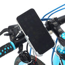 Grey Motorcycle Phone Holder 2A USB Charging Handlebar Rearview Mirrors Mount Bracket