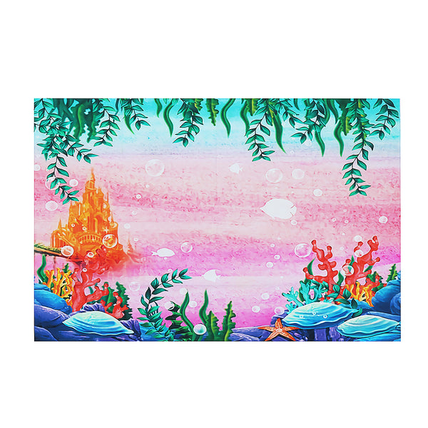 Sea Submarine Castle Mermaid Baby Shower Backdrop Jungle Photography Background Decorations